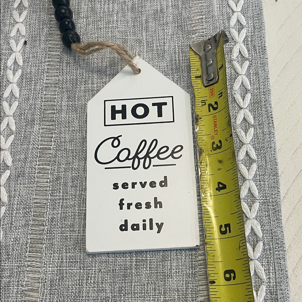 Bee Kind Wooden Bead Garland - includes little rolling pin and hot coffee sign. - Picture 3 of 5
